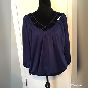 Marciano bubble hem blouse